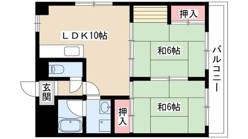 エステートほりかわ【303号室】の間取り