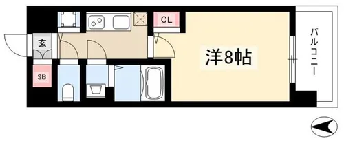 エスリード栄イーストスクエア【0204号室】の間取り