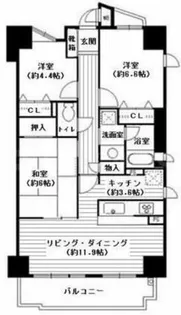 グランドメゾン江戸堀【7階】の間取り