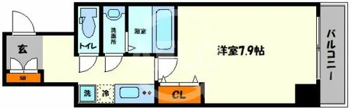 FlairNamba【6階】の間取り