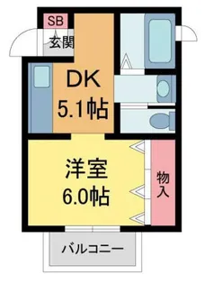 NOW HOUSE山本西【202号室】の間取り
