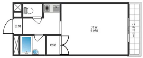 メゾンリヴェール【301号室】の間取り