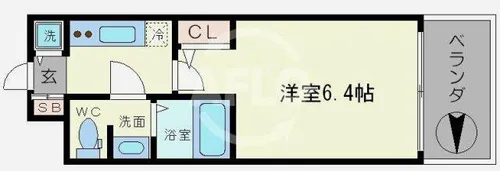 LUMINOUS桜川【6階】の間取り
