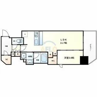 コンフォリア・リヴ北浜淡路町【10階】の間取り