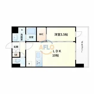 Alivis三国本町【10階】の間取り