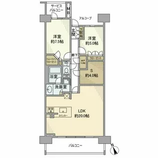 キャパシティ【9階】の間取り
