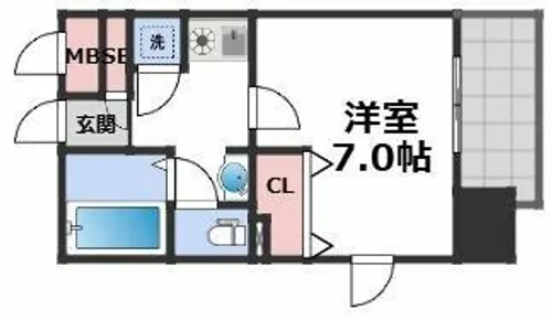 ジュネーゼ大阪城南【11階】の間取り