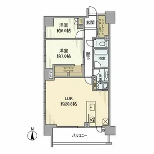 シティハウス名駅那古野【4階】の間取り
