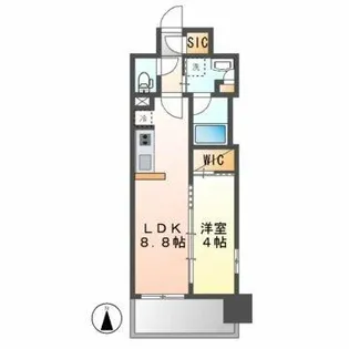 プレサンスレイズ 泉 高岳駅前【2階】の間取り