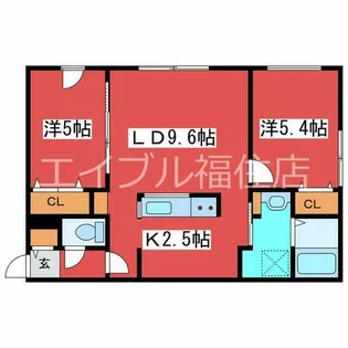 CLASSE月寒WEST【1階】の間取り