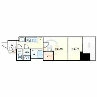 ドゥーエ天満橋【8階】の間取り