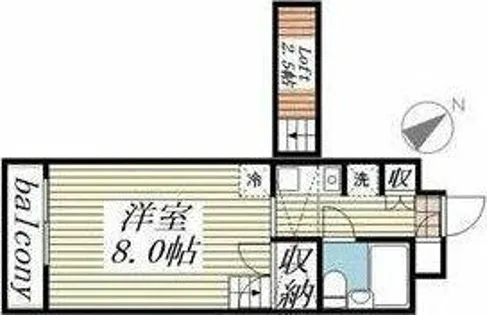 Hills Fujikawa【03B号室】の間取り