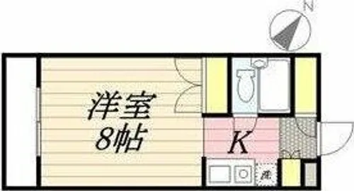 Hills Fujikawa【02F号室】の間取り