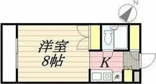 Hills Fujikawa【02F号室】の間取り