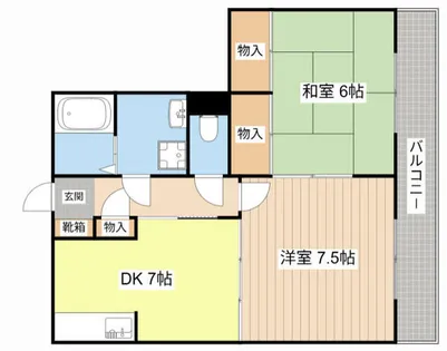 シャルマンコーポくら弐番館B【2階】の間取り