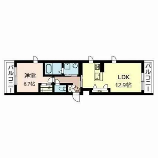 シャーメゾン千里丘【1階】の間取り