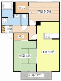 サンガーデン城町【B201号室】の間取り