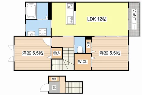 ディアコート【203号室】の間取り