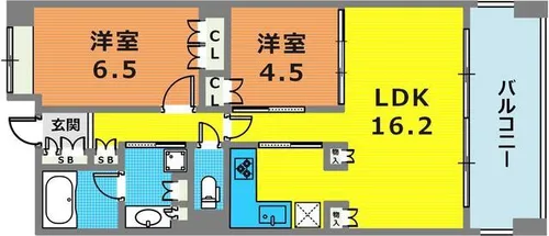 アーバネックス三宮磯辺通【7階】の間取り