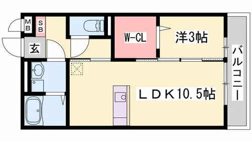アバンセ121【108号室】の間取り