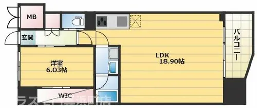 プレジオ新大阪EURO【7階】の間取り