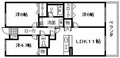 KAIZUKA REEPLEX R,S【5階】の間取り