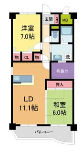 KDXレジデンス夙川ヒルズ3番館【208号室】の間取り