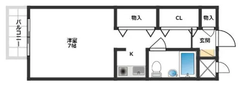 ビエラコート高槻【415号室】の間取り