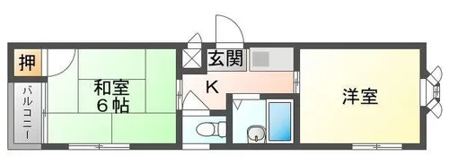 プレアール古川橋Ⅱ【2階】の間取り