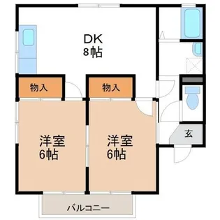 ハートホームⅡ【101号室】の間取り