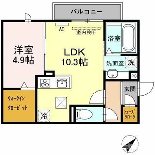 アメニティ橋口【1階】の間取り