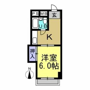 キャンパスひまわり有楽【302号室】の間取り