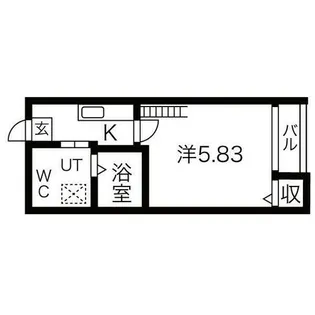 アモーレ笠取【1階】の間取り