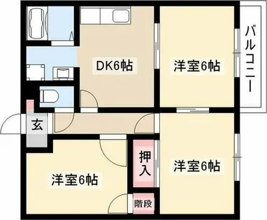 コーポ永楽【1階】の間取り