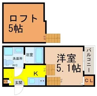ハーモニーテラス川名町【1階】の間取り