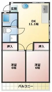 メゾン杉富【405号室】の間取り