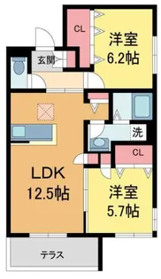 リラサーレ西宮えびす前【301号室】の間取り
