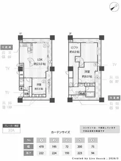 KDXレジデンス大濠ハーバービュータワー【27階】の間取り