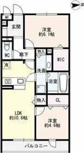 グリーヴィラ柱曙【203号室】の間取り