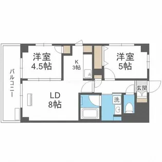 フェリシア江坂【10階】の間取り