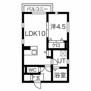 ATLAS KITAHARA WEST【101号室】の間取り