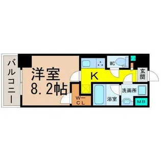 1Kの間取り画像