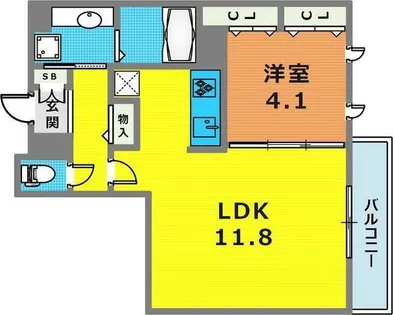 ローズクレール王子公園【3階】の間取り