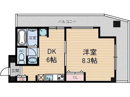 エステート茨木駅前【4階】の間取り