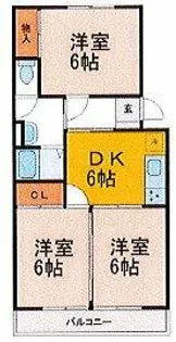 パストラルアベニュー【D-4号室】の間取り