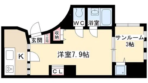 ARK HOUSE SOUTH【4D号室】の間取り