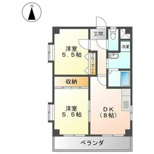 エクセル加藤【2F号室】の間取り