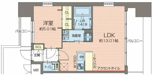 プレジオ難波EURO【11階】の間取り