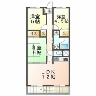 グリーンゲート清玄【3階】の間取り