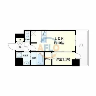 Alivisドーム前【4階】の間取り